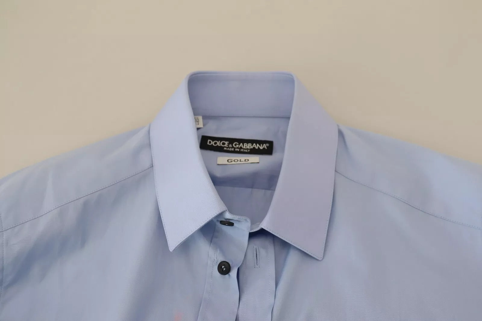 Dolce & Gabbana light blue slim fit cotton shirt
